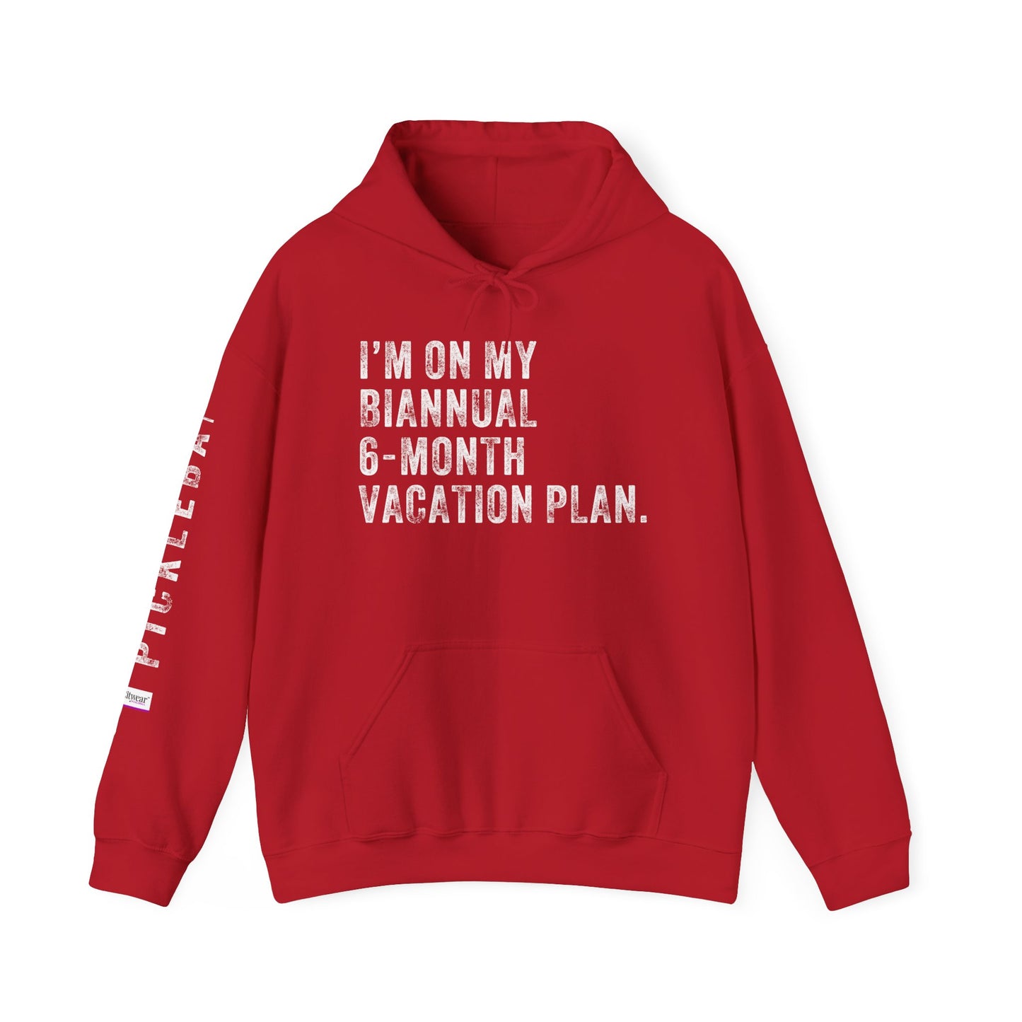 I'M ON MY BIANNUAL 6-MONTH VACATION, Unisex Heavy Blend™ Hooded Sweatshirt