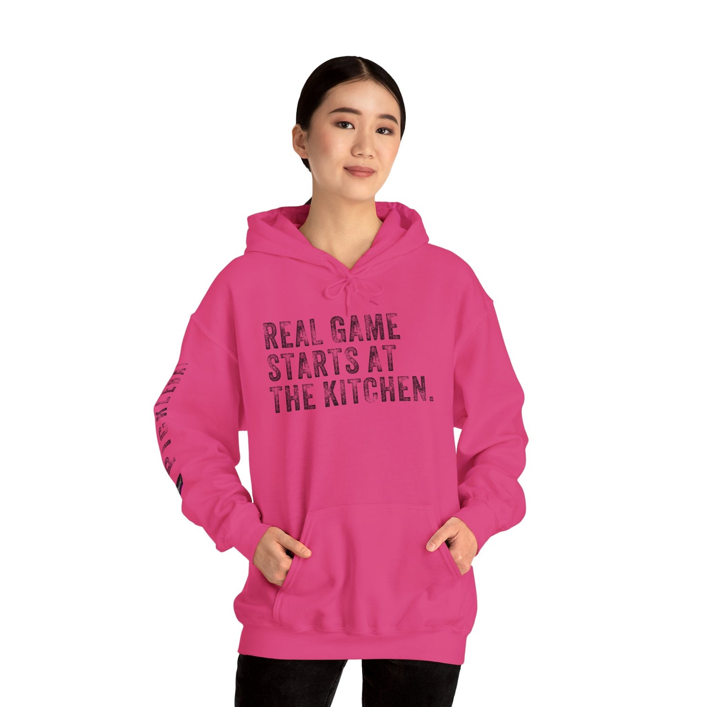 REAL GAME STARTS AT THE KITCHEN, Unisex Heavy Blend™ Hooded Sweatshirt