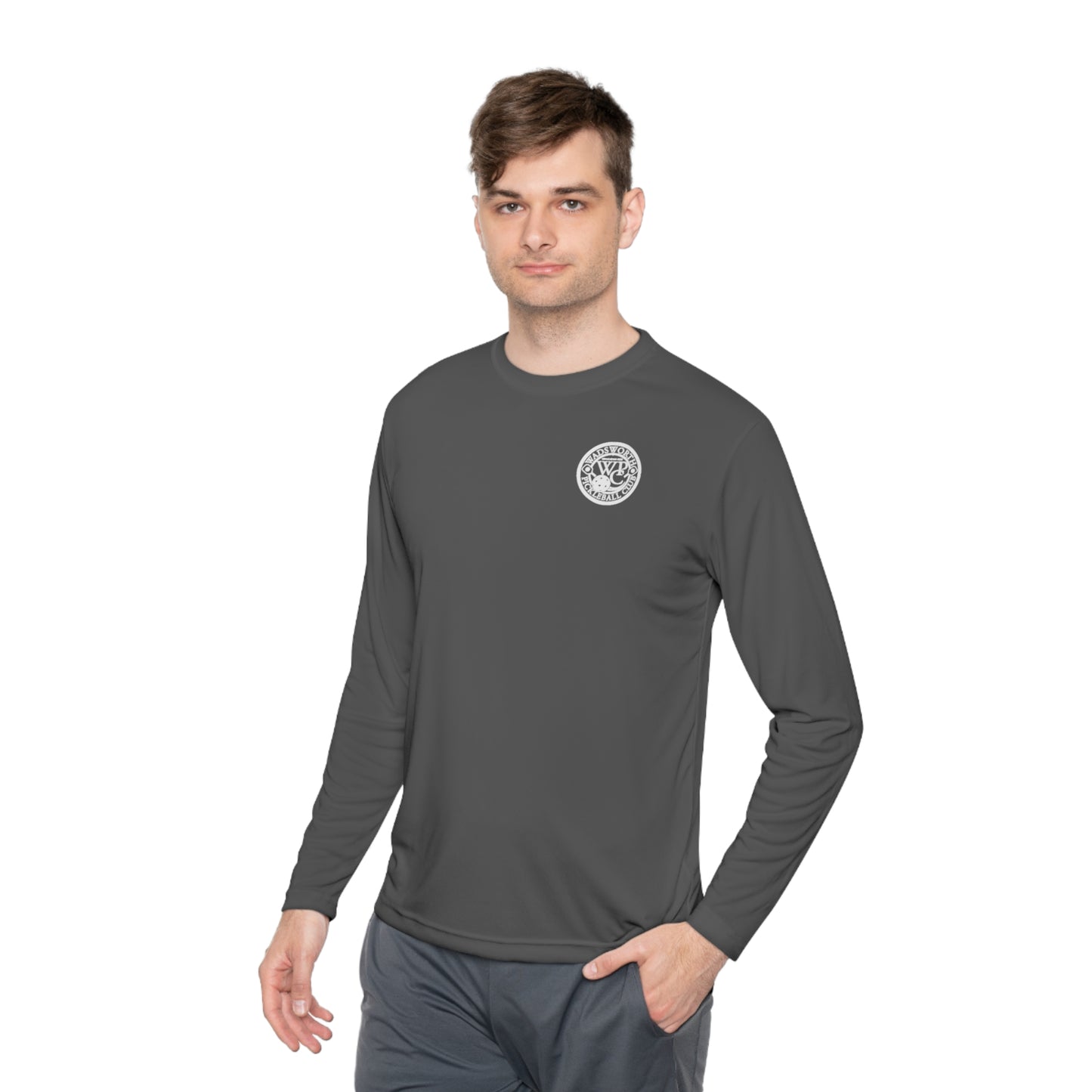 WPC WHITE-BLACK LOGOS SPORT-TEK (FRONT & BACK) - Unisex Lightweight Long Sleeve Tee