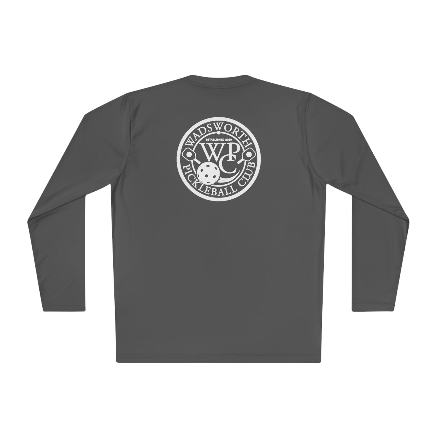 WPC WHITE-BLACK VERTICAL LOGO SPORT-TEK (FRONT & BACK) - Unisex Lightweight Long Sleeve Tee