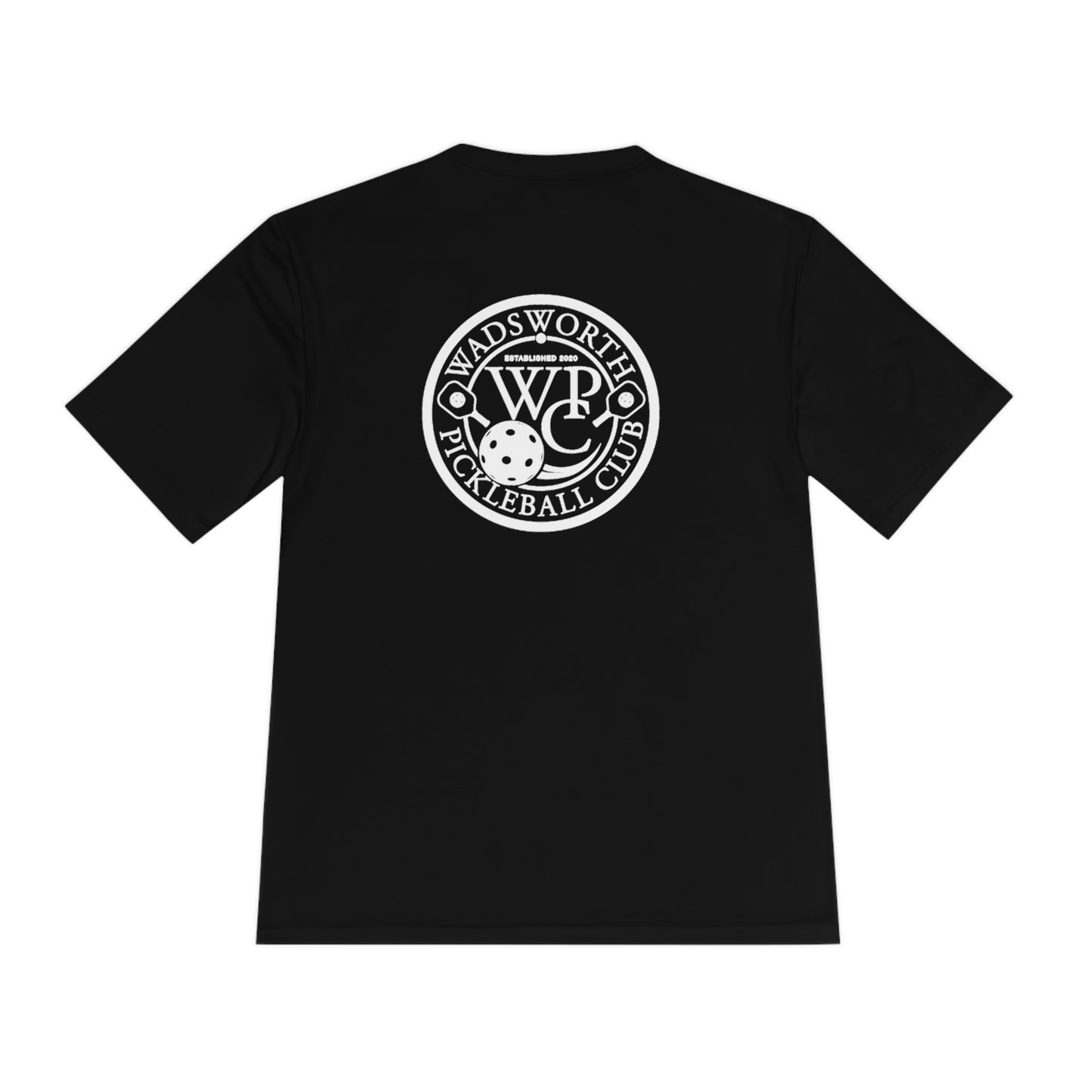 WPC BLACK-WHITE POCKET LOGO SPORT-TEK (FRONT & LOGO BACK) - Unisex Moisture Wicking Tee