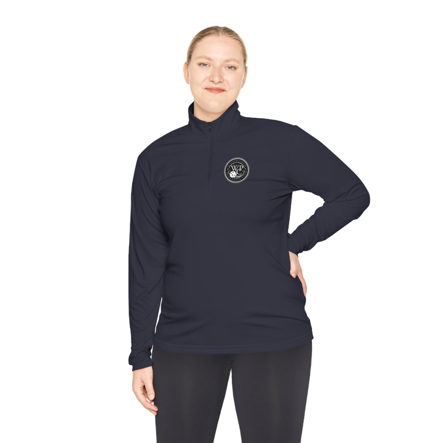WPC GRAY LOGO (FRONT & PICKLEBALL BACK) - Unisex Quarter-Zip Pullover