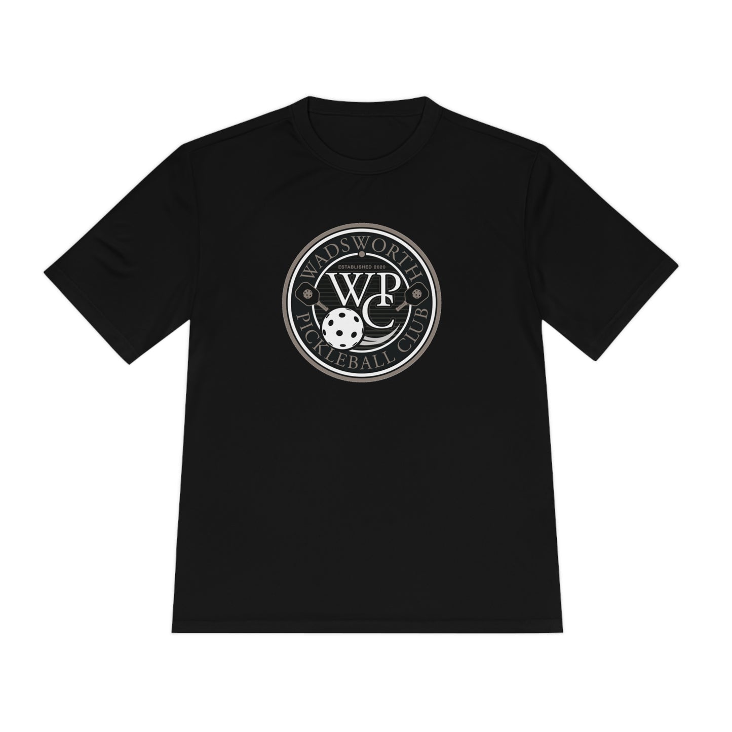 WPC GRAY LOGO SPORT-TEK (FRONT & PICKLEBALL BACK) - Unisex Moisture Wicking Tee