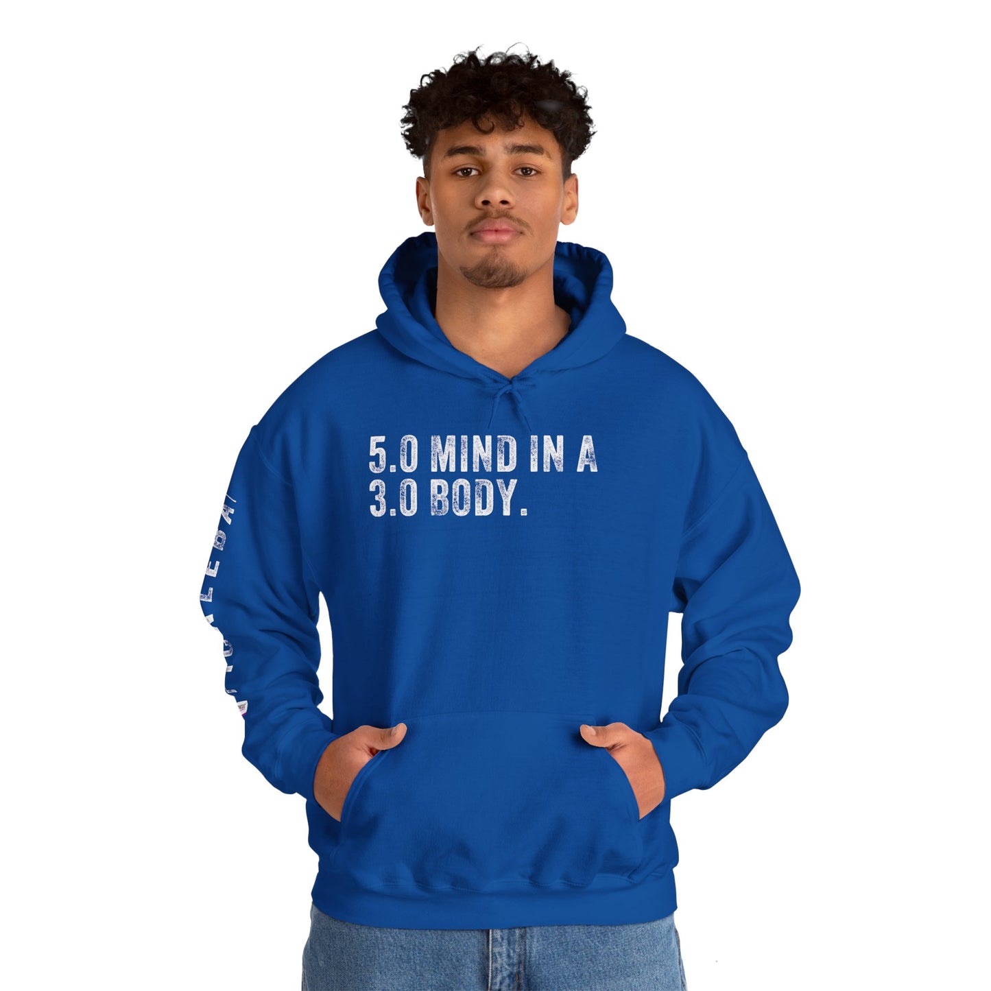5.0 MIND IN A 3.0 BODY, Unisex Heavy Blend™ Hooded Sweatshirt