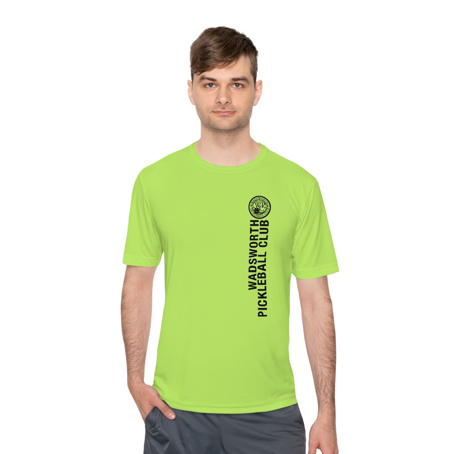 WPC BLACK VERTICAL LOGO SPORT-TEK (FRONT & LOGO BACK) - Unisex Moisture Wicking Tee