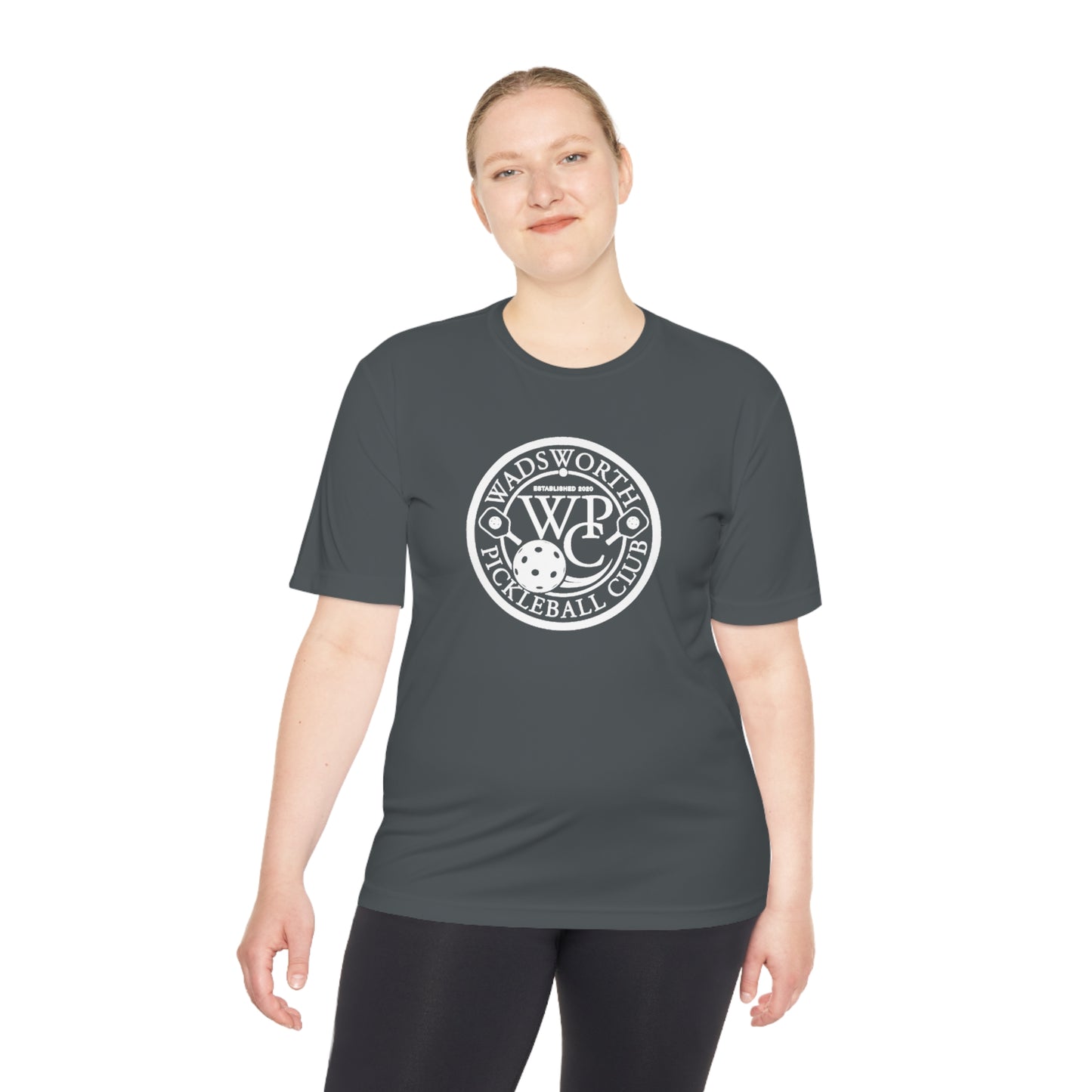 WPC BLACK-WHITE LOGO SPORT-TEK (FRONT & PICKLEBALL BACK) - Unisex Moisture Wicking Tee