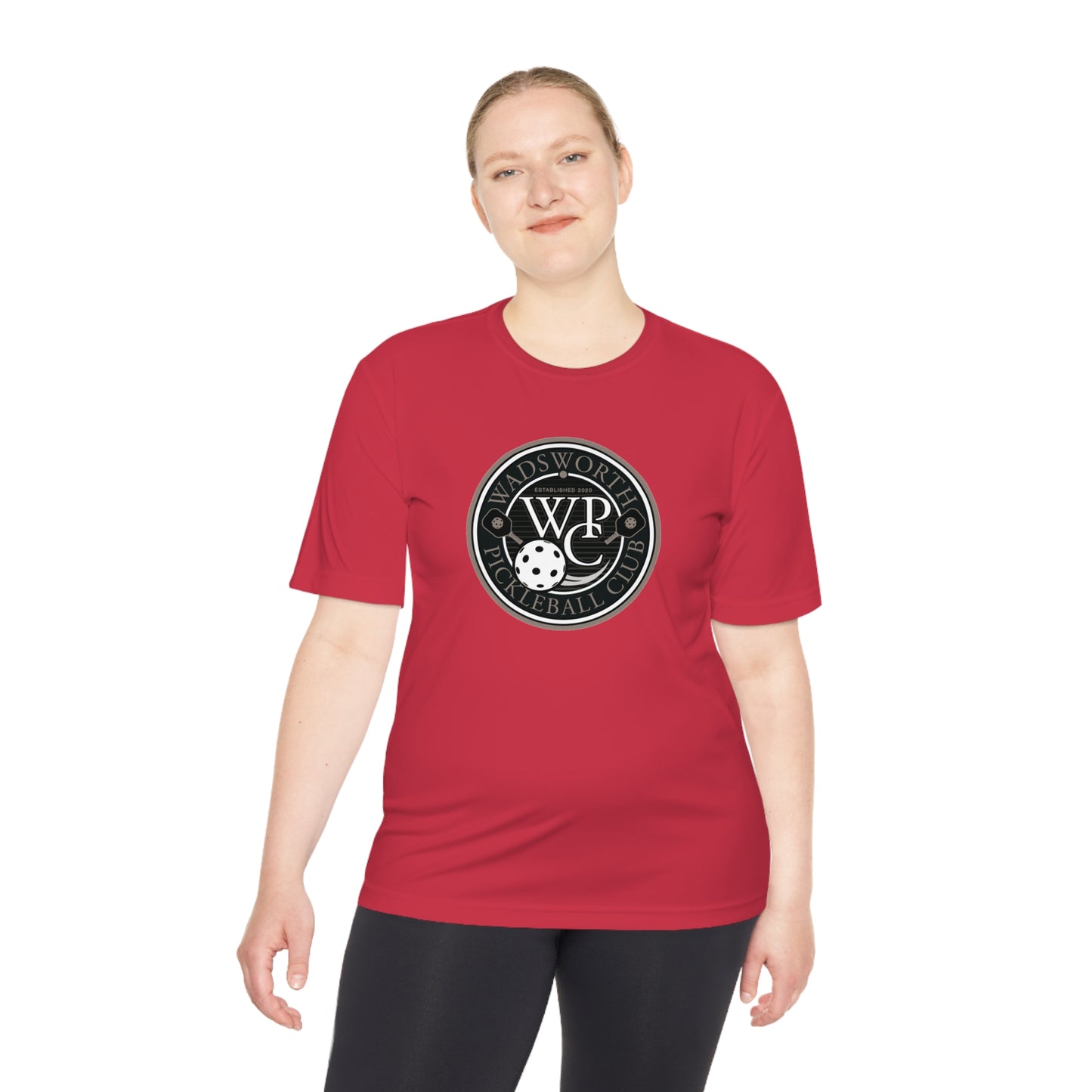 WPC GRAY LOGO SPORT-TEK (FRONT & PICKLEBALL BACK) - Unisex Moisture Wicking Tee