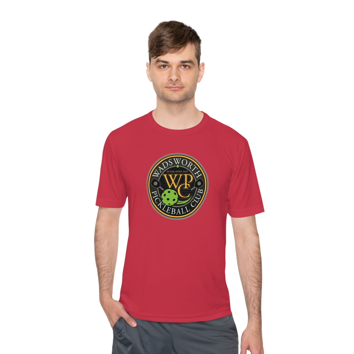 WPC COLOR LOGO SPORT-TEK (FRONT & PICKLEBALL BACK) - Unisex Moisture Wicking Tee