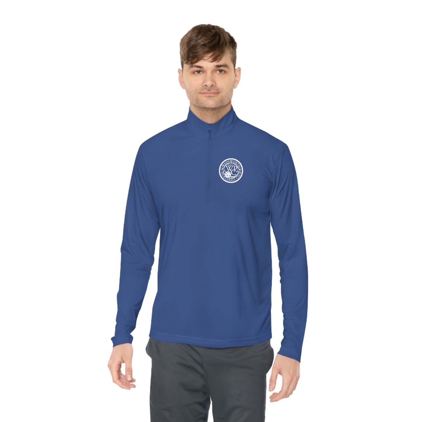 WPC BLACK-WHITE LOGO (FRONT & PICKLEBALL BACK) - Unisex Quarter-Zip Pullover