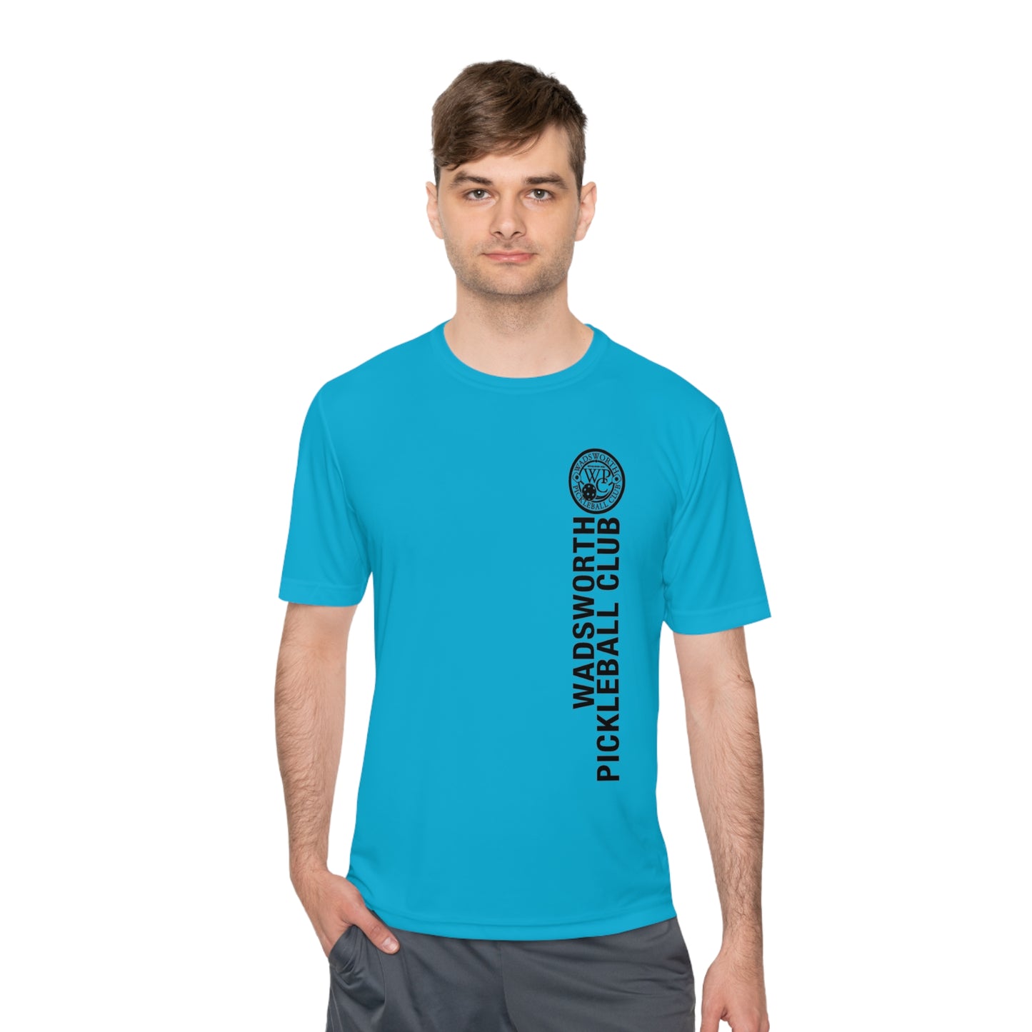 WPC BLACK VERTICAL LOGO SPORT-TEK (FRONT & LOGO BACK) - Unisex Moisture Wicking Tee