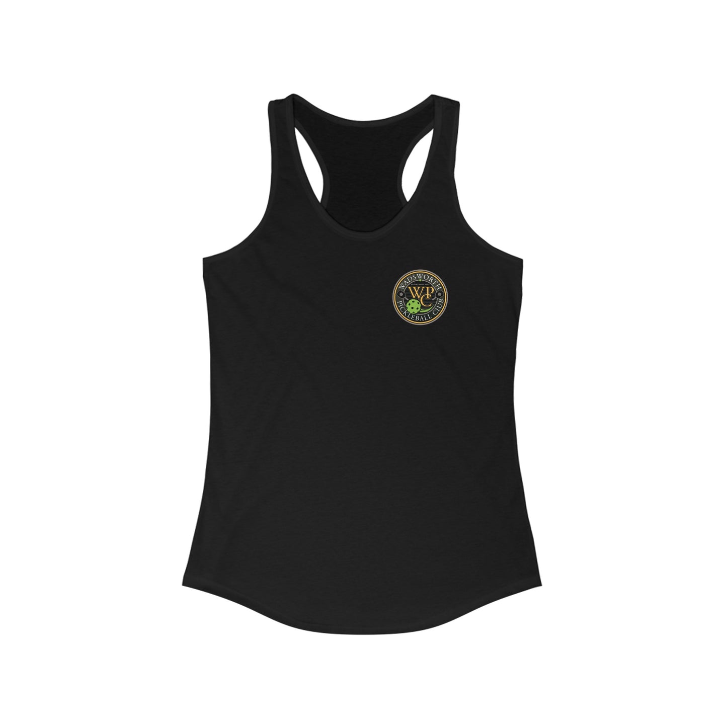 WPC COLOR POCKET LOGO (FRONT ONLY) Women's Ideal Racerback Tank