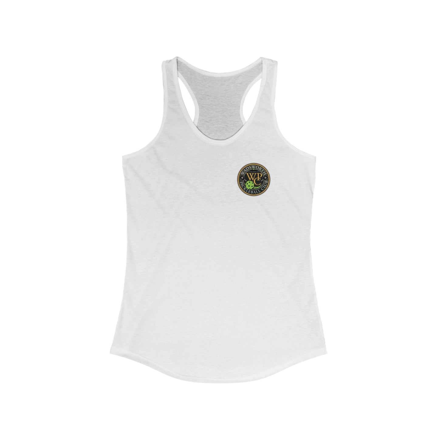 WPC COLOR POCKET LOGO (FRONT ONLY) Women's Ideal Racerback Tank
