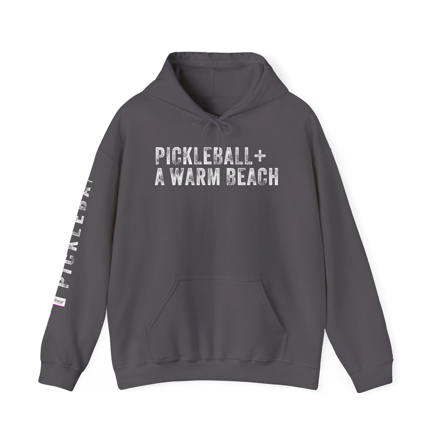 PICKLEBALL + A WARM BEACH, Unisex Heavy Blend™ Hooded Sweatshirt