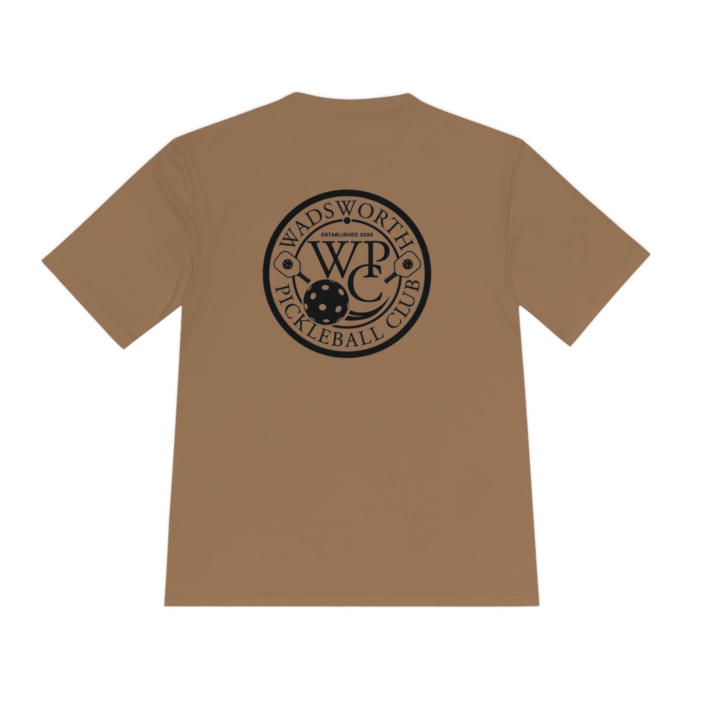 WPC BLACK VERTICAL LOGO SPORT-TEK (FRONT & LOGO BACK) - Unisex Moisture Wicking Tee