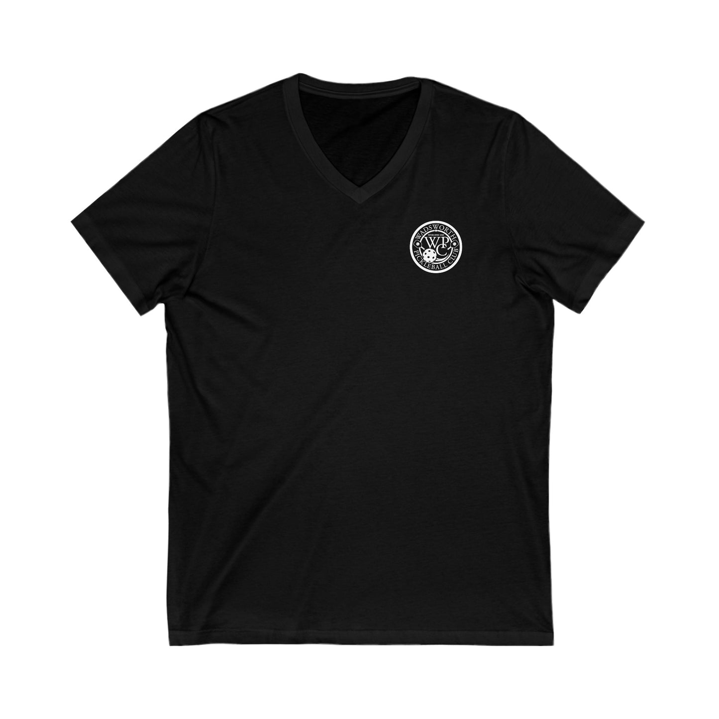 WPC WHITE-BLACK POCKET LOGO (FRONT ONLY) - Unisex Jersey Short Sleeve V-Neck Tee