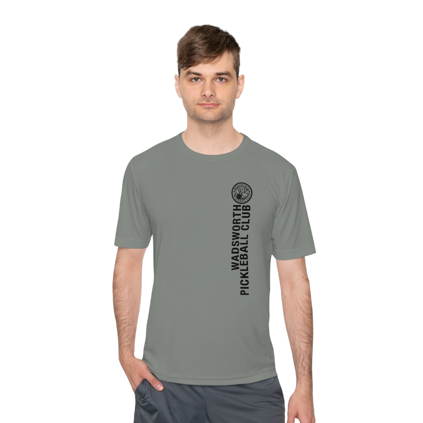 WPC BLACK VERTICAL LOGO SPORT-TEK (FRONT & LOGO BACK) - Unisex Moisture Wicking Tee