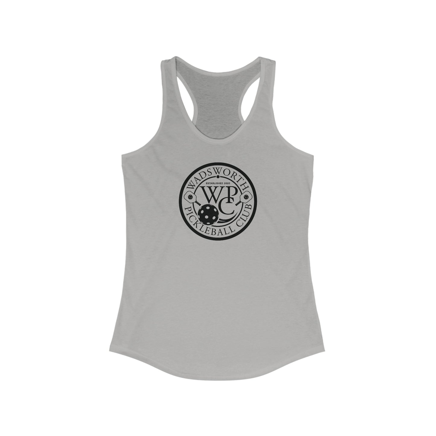 WPC WHITE-BLACK LOGO (FRONT ONLY) - Women's Ideal Racerback Tank