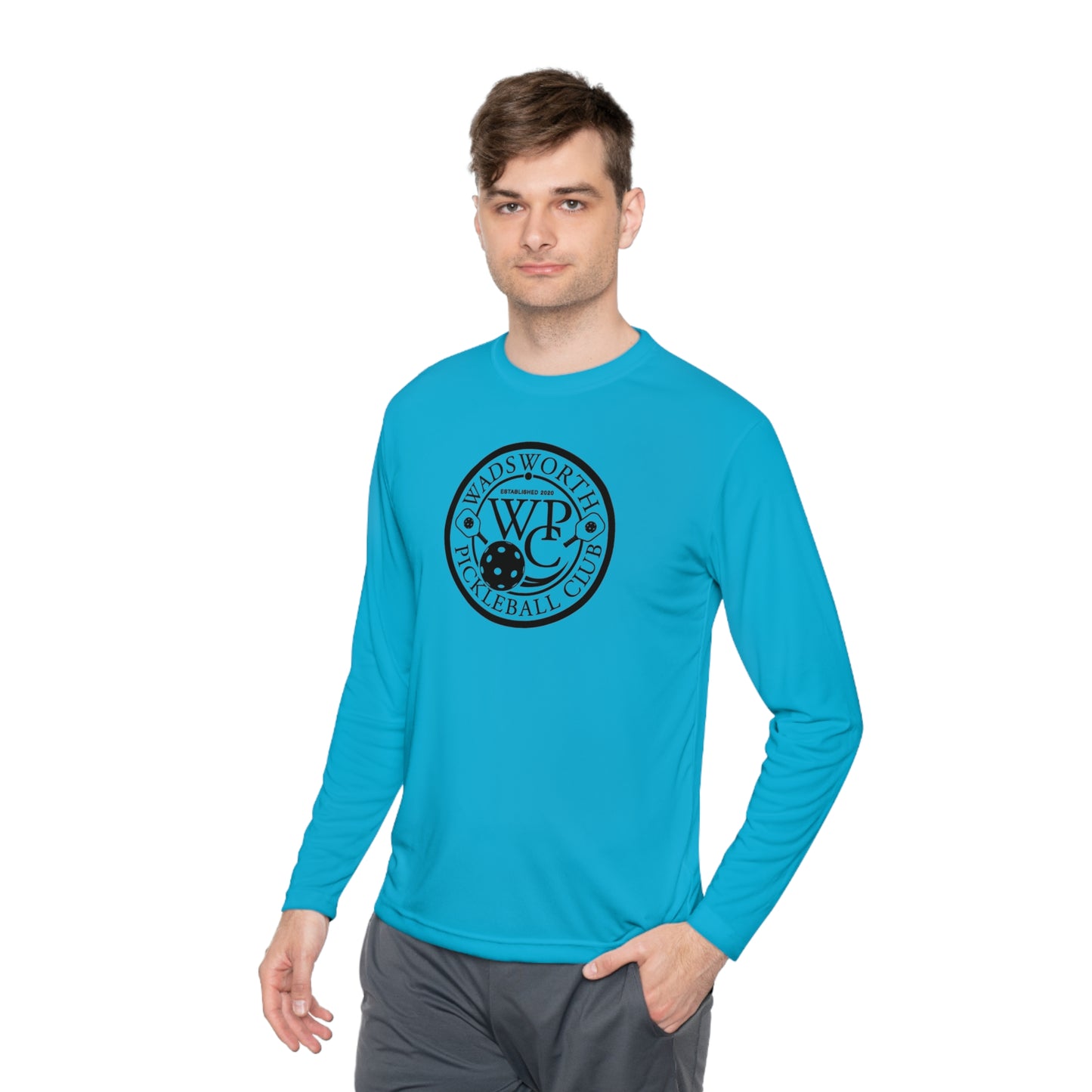 WPC BLACK-WHITE LOGO SPORT-TEK (FRONT & PICKLEBALL BACK) - Unisex Lightweight Long Sleeve Tee