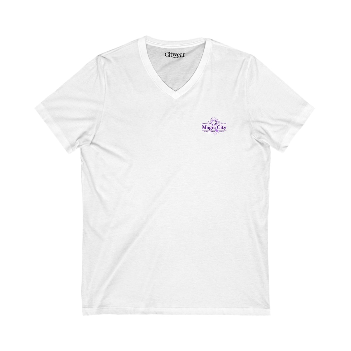 MCPC LOGO (FRONT ONLY) Unisex Jersey Short Sleeve V-Neck Tee