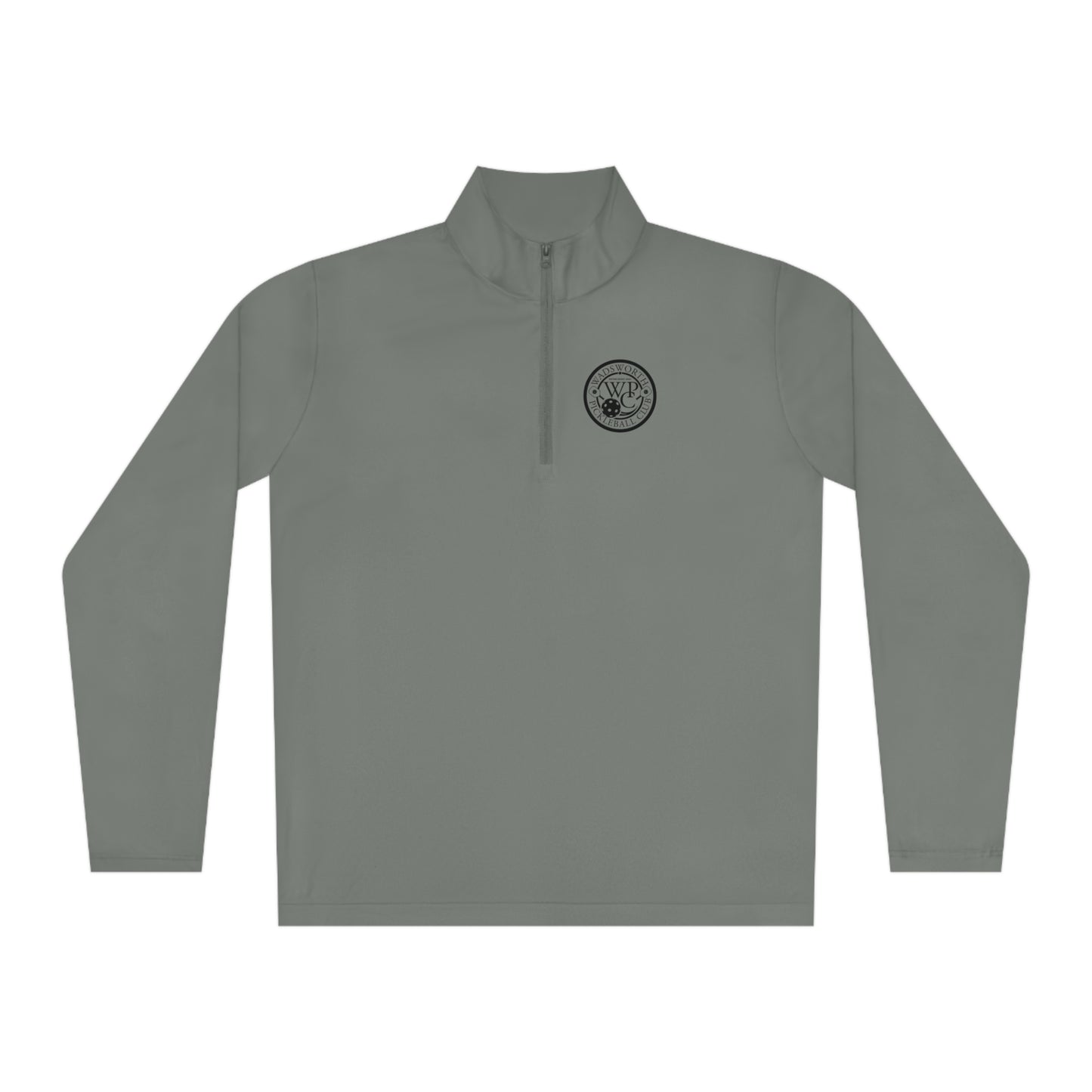 WPC BLACK-WHITE LOGO (FRONT & PICKLEBALL BACK) - Unisex Quarter-Zip Pullover