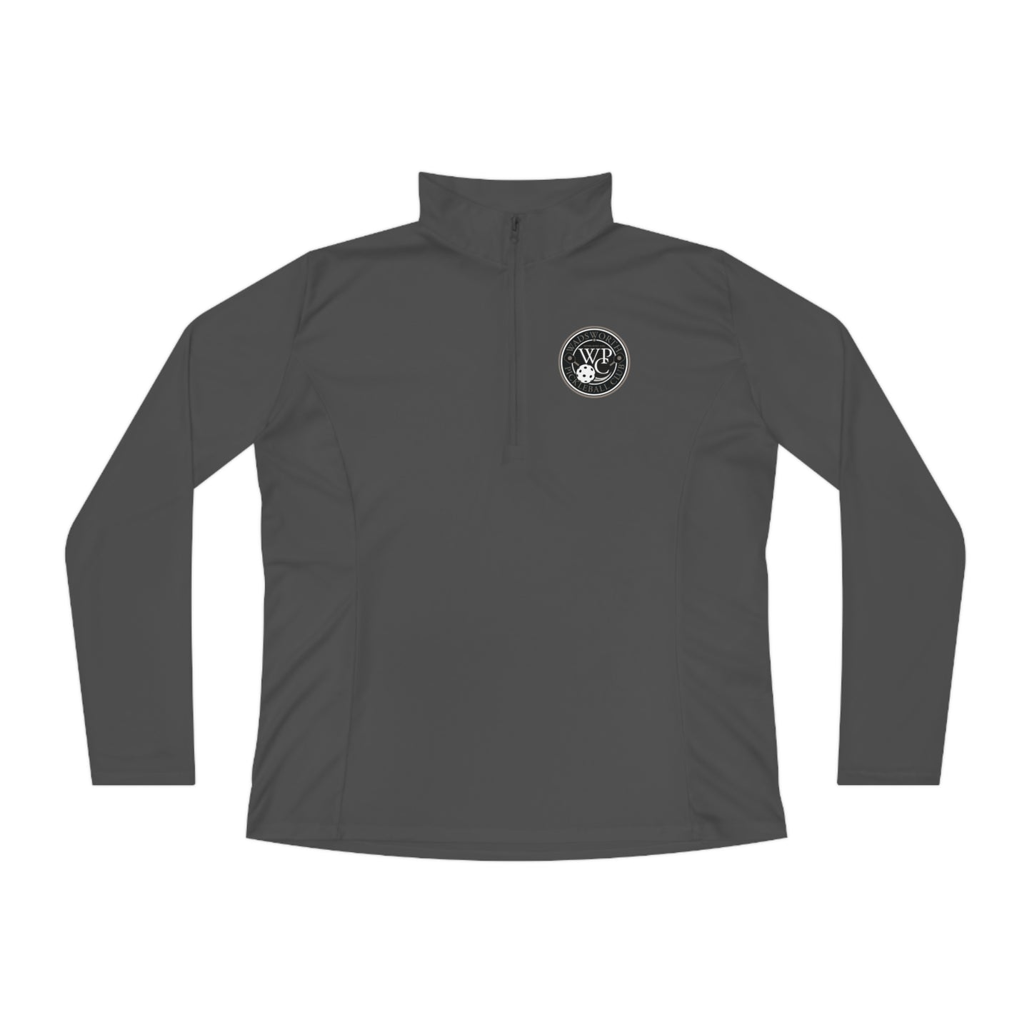 WPC CIRCULAR GRAY LOGOS LADIES SPORT-TEK (FRONT & BACK) - Ladies Quarter-Zip Pullover