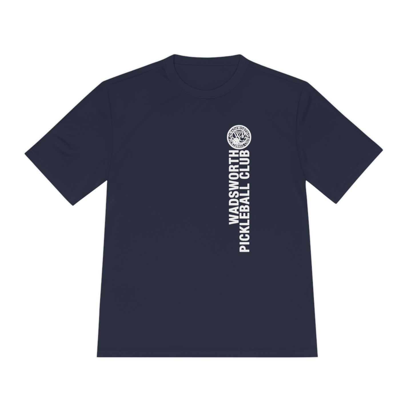 WPC WHITE-GRAY VERTICAL LOGO SPORT-TEK (FRONT & LOGO BACK) - Unisex Moisture Wicking Tee