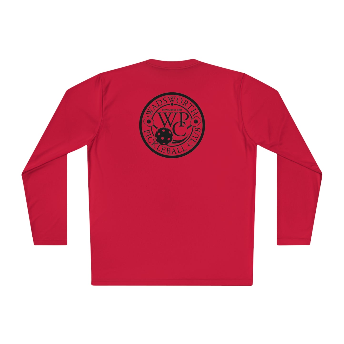WPC WHITE-BLACK VERTICAL LOGO SPORT-TEK (FRONT & BACK) - Unisex Lightweight Long Sleeve Tee