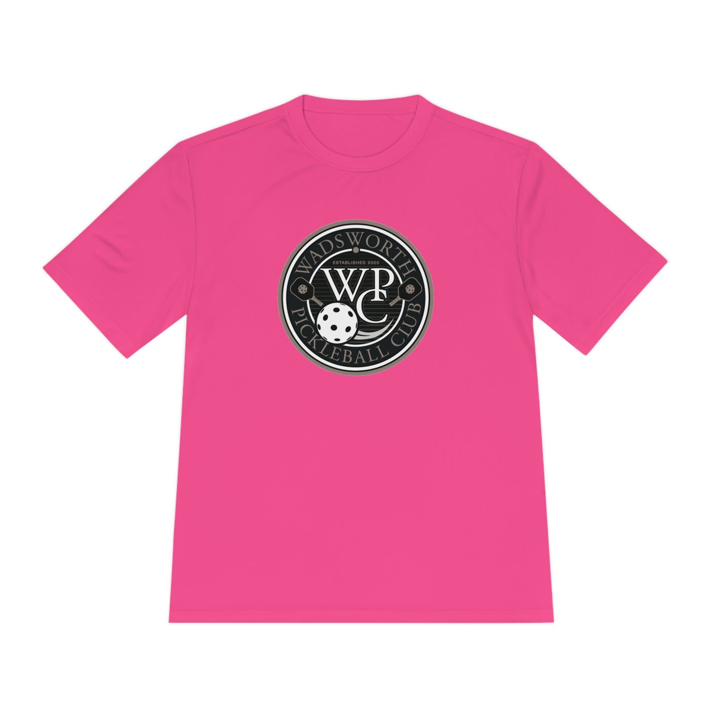 WPC GRAY LOGO SPORT-TEK (FRONT & PICKLEBALL BACK) - Unisex Moisture Wicking Tee