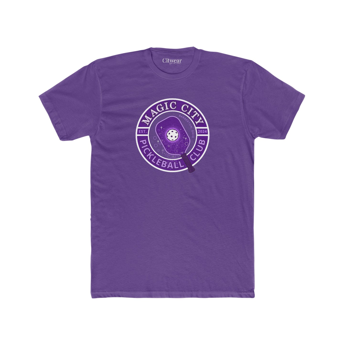 MCPC CIRCLE LOGO (FRONT & PICKLEBALL BACK) - Men's Cotton Crew Tee