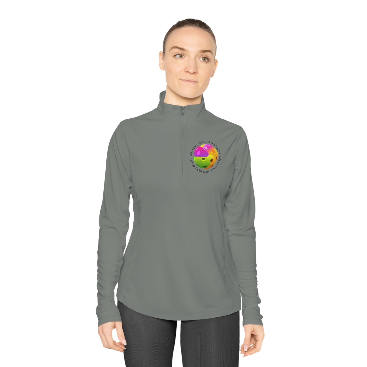 PICKLEBALL is proof that God loves us and wants us to retire, WOMEN'S SPORT-TEK, Unisex Quarter-Zip Pullover