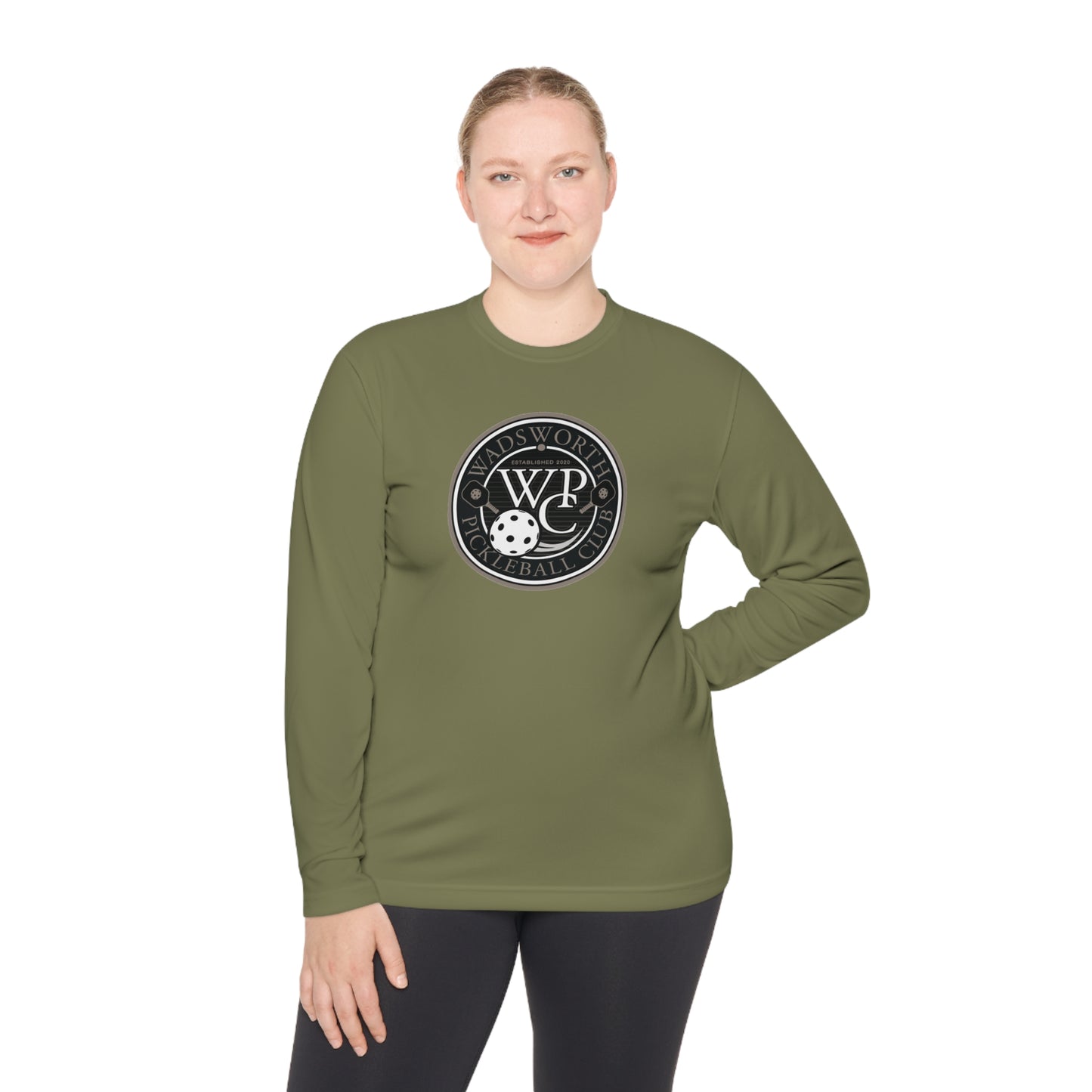 WPC GRAY LOGO SPORT-TEK (FRONT & PICKLEBALL BACK) - Unisex Lightweight Long Sleeve Tee
