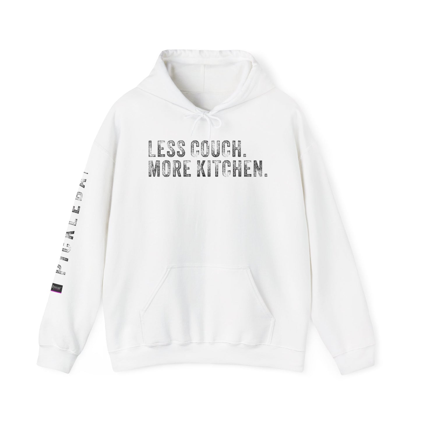 LESS COUCH. MORE KITCHEN, Unisex Heavy Blend™ Hooded Sweatshirt