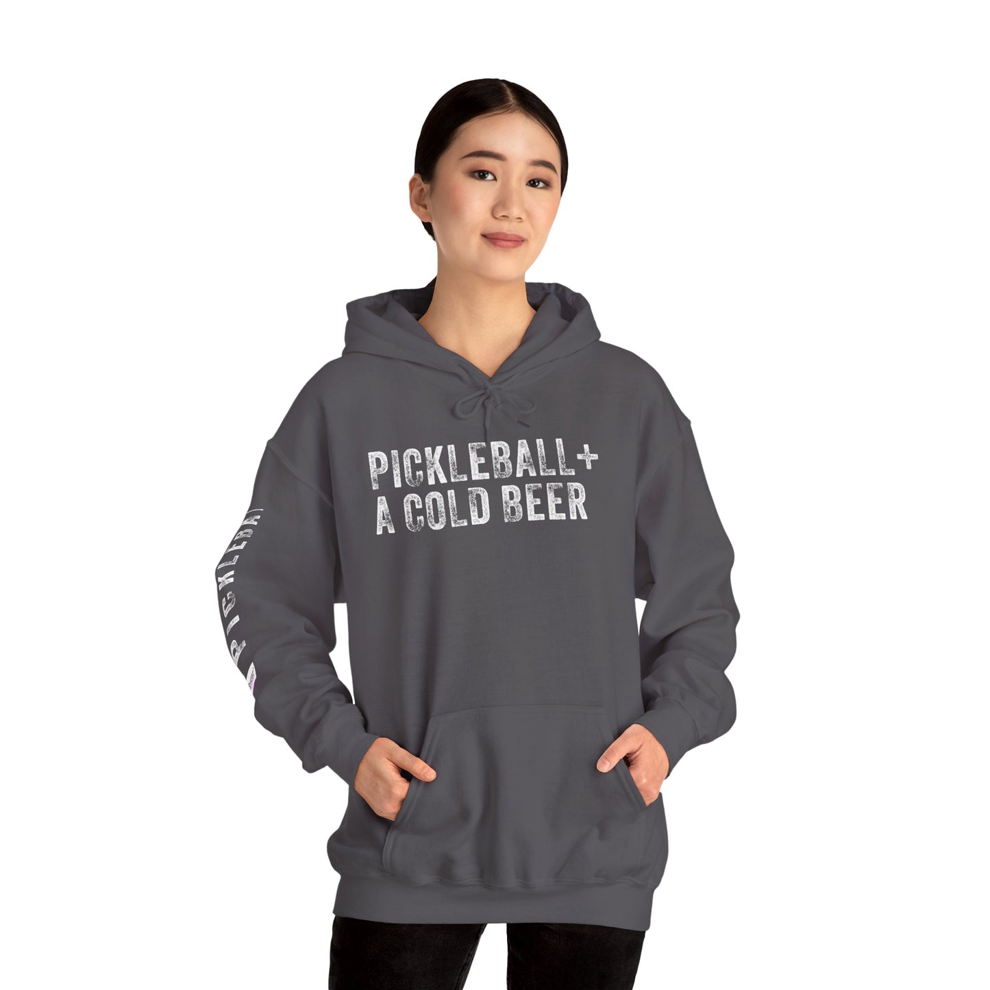 PICKLEBALL + COLD BEER, Unisex Heavy Blend™ Hooded Sweatshirt