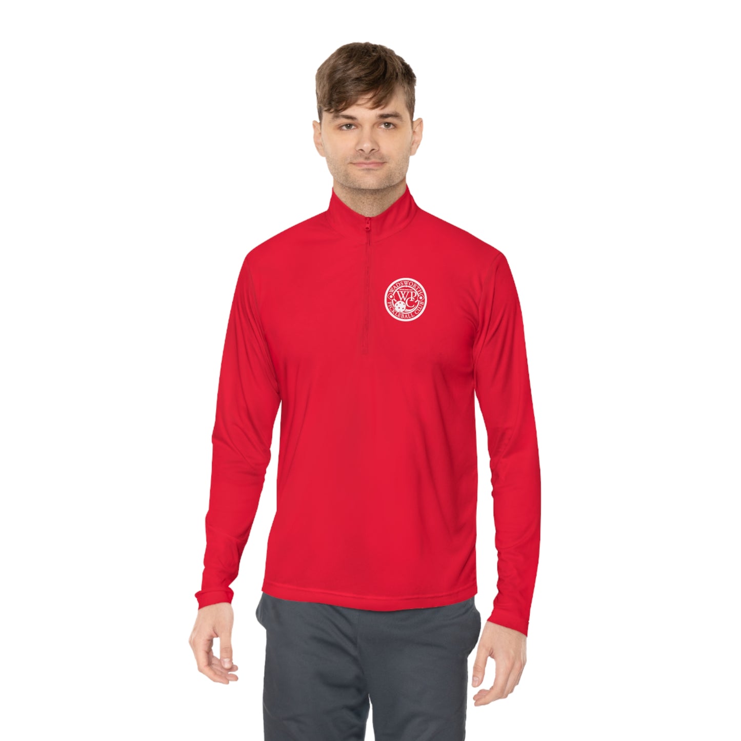 WPC BLACK-WHITE LOGO (FRONT & PICKLEBALL BACK) - Unisex Quarter-Zip Pullover