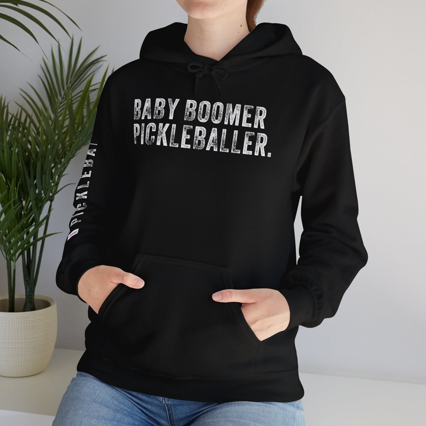 BABY BOOMER PICKLEBALLER, Unisex Heavy Blend™ Hooded Sweatshirt