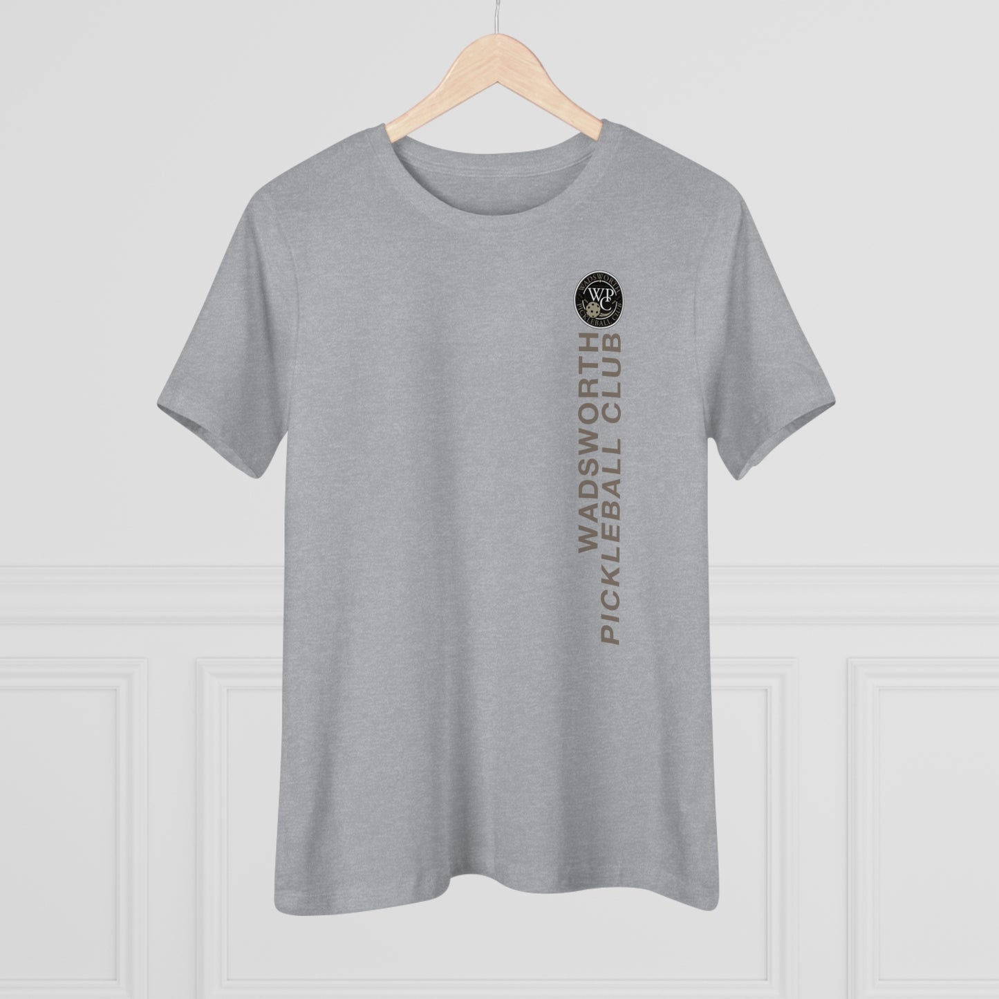 WPC VERTICAL GRAY WHITE, Relaxed Fit Women's T-shirt