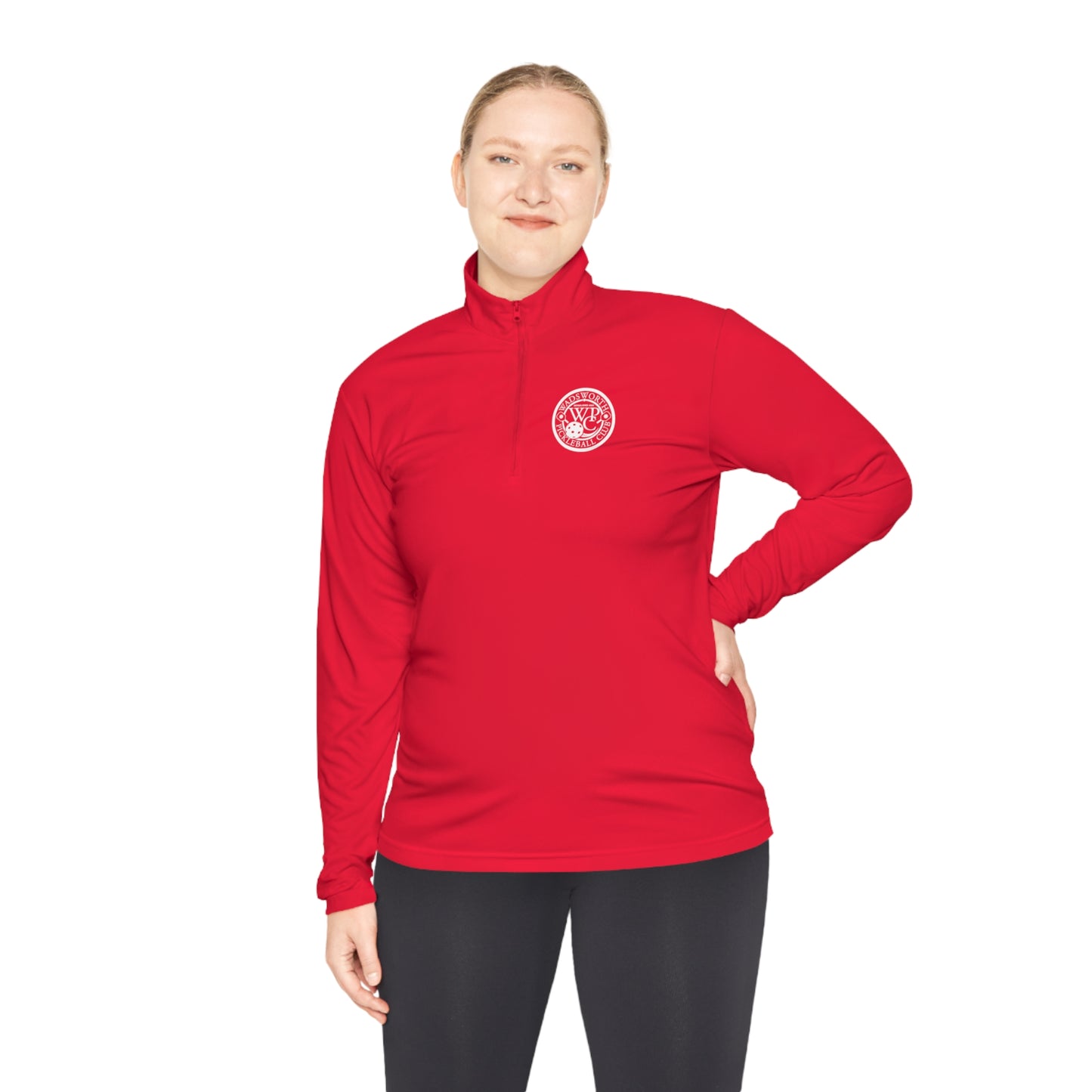 WPC BLACK-WHITE LOGO (FRONT & PICKLEBALL BACK) - Unisex Quarter-Zip Pullover