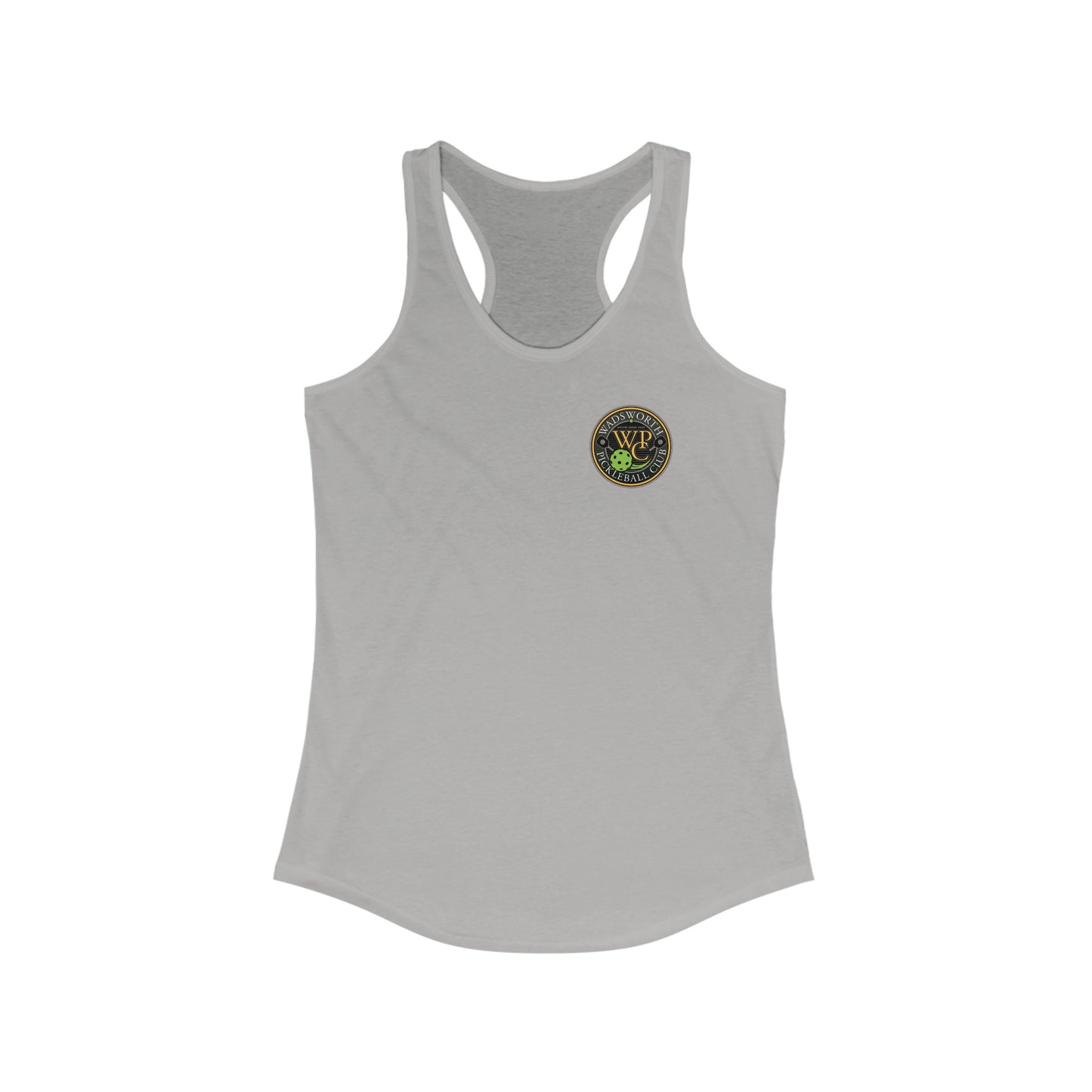 WPC COLOR POCKET LOGO (FRONT ONLY) Women's Ideal Racerback Tank