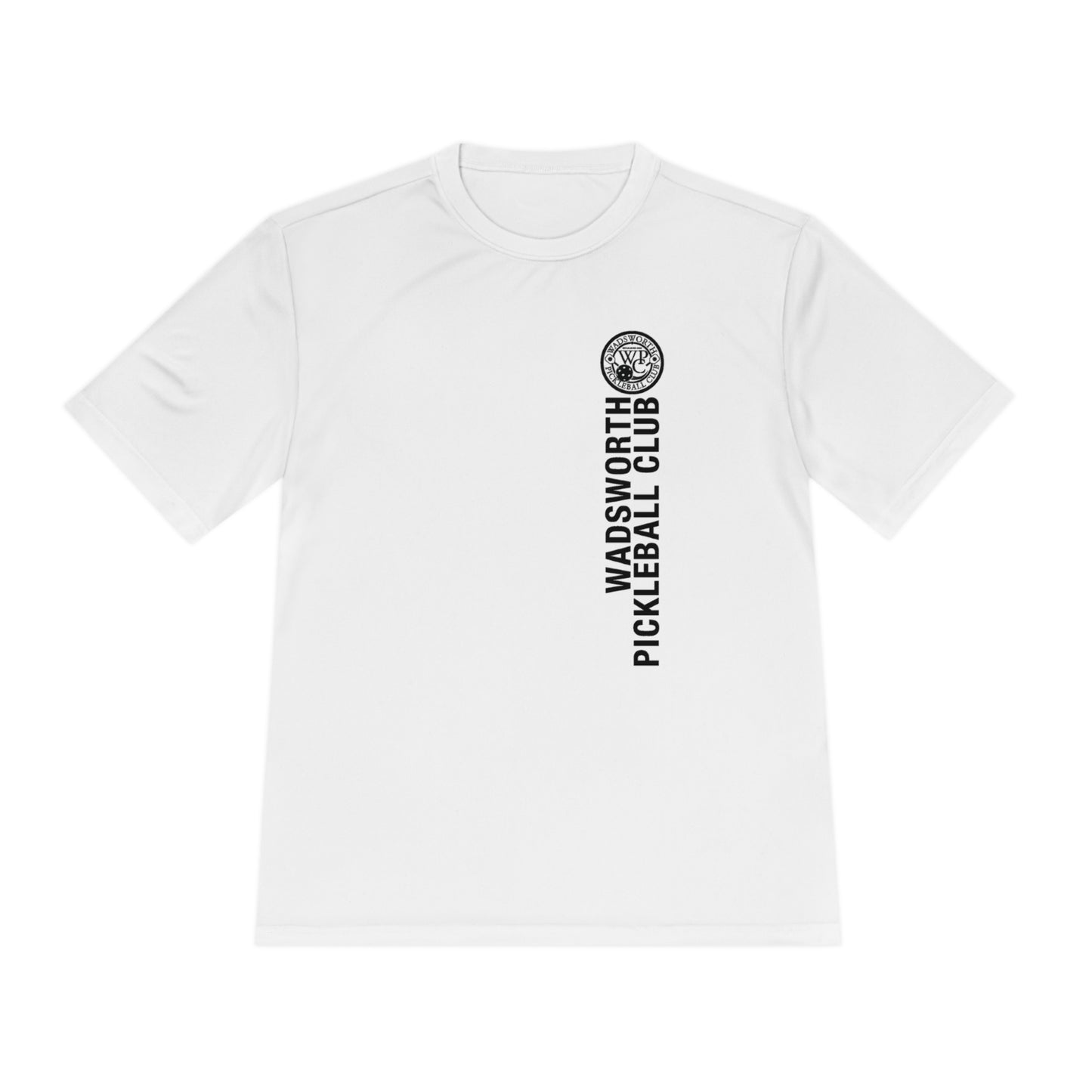 WPC BLACK VERTICAL LOGO SPORT-TEK (FRONT & LOGO BACK) - Unisex Moisture Wicking Tee