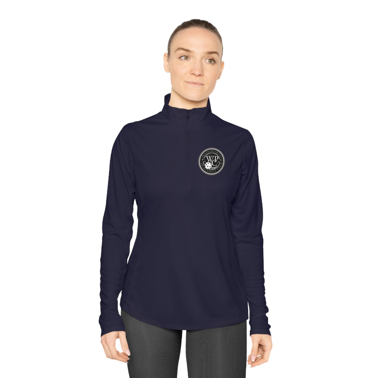 WPC CIRCULAR GRAY LOGOS LADIES SPORT-TEK (FRONT & BACK) - Ladies Quarter-Zip Pullover