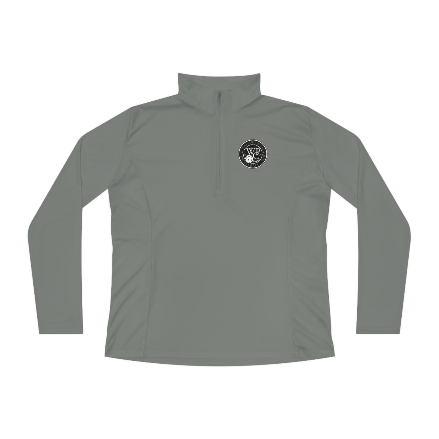 WPC CIRCULAR GRAY LOGOS LADIES SPORT-TEK (FRONT & BACK) - Ladies Quarter-Zip Pullover