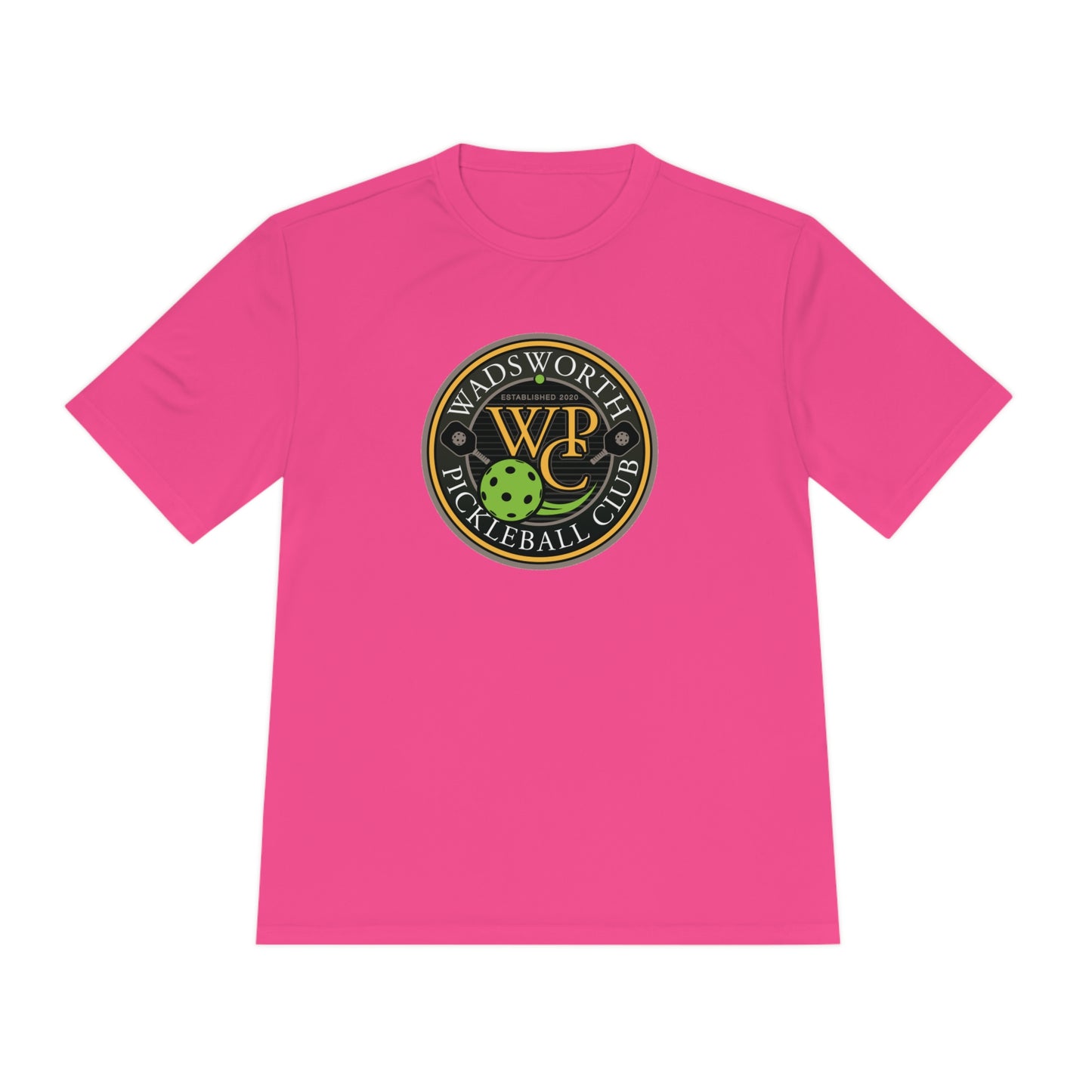 WPC COLOR LOGO SPORT-TEK (FRONT & PICKLEBALL BACK) - Unisex Moisture Wicking Tee