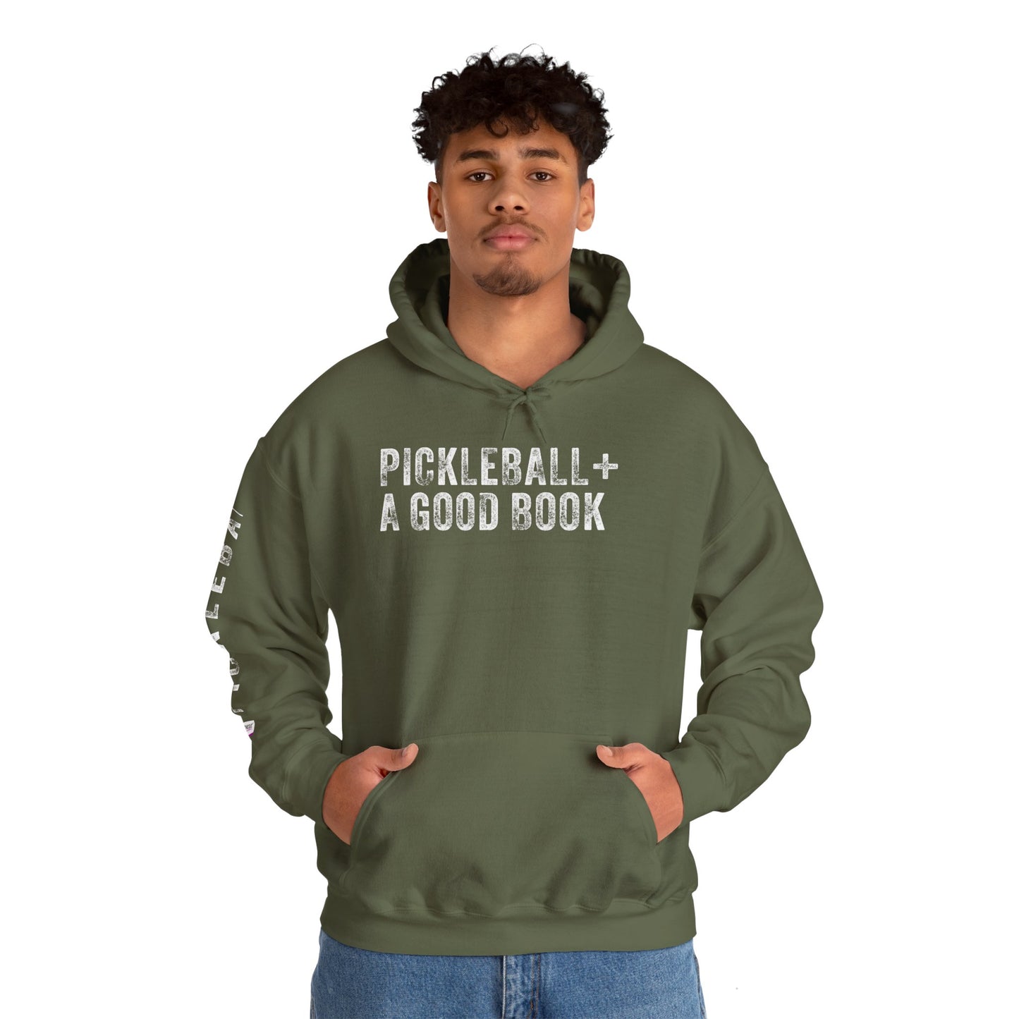 PICKLEBALL + GOOD BOOK, Unisex Heavy Blend™ Hooded Sweatshirt