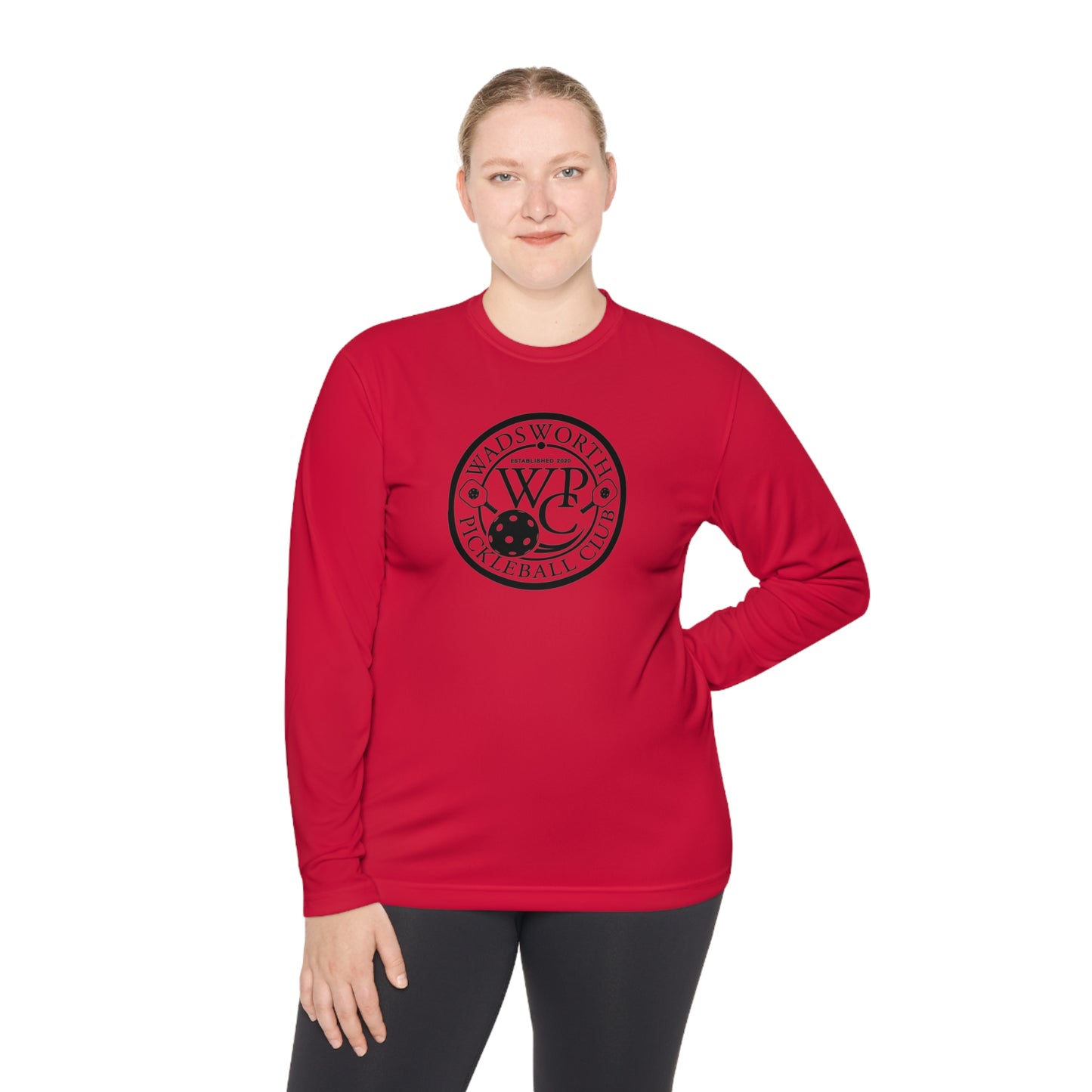 WPC BLACK-WHITE LOGO SPORT-TEK (FRONT & PICKLEBALL BACK) - Unisex Lightweight Long Sleeve Tee