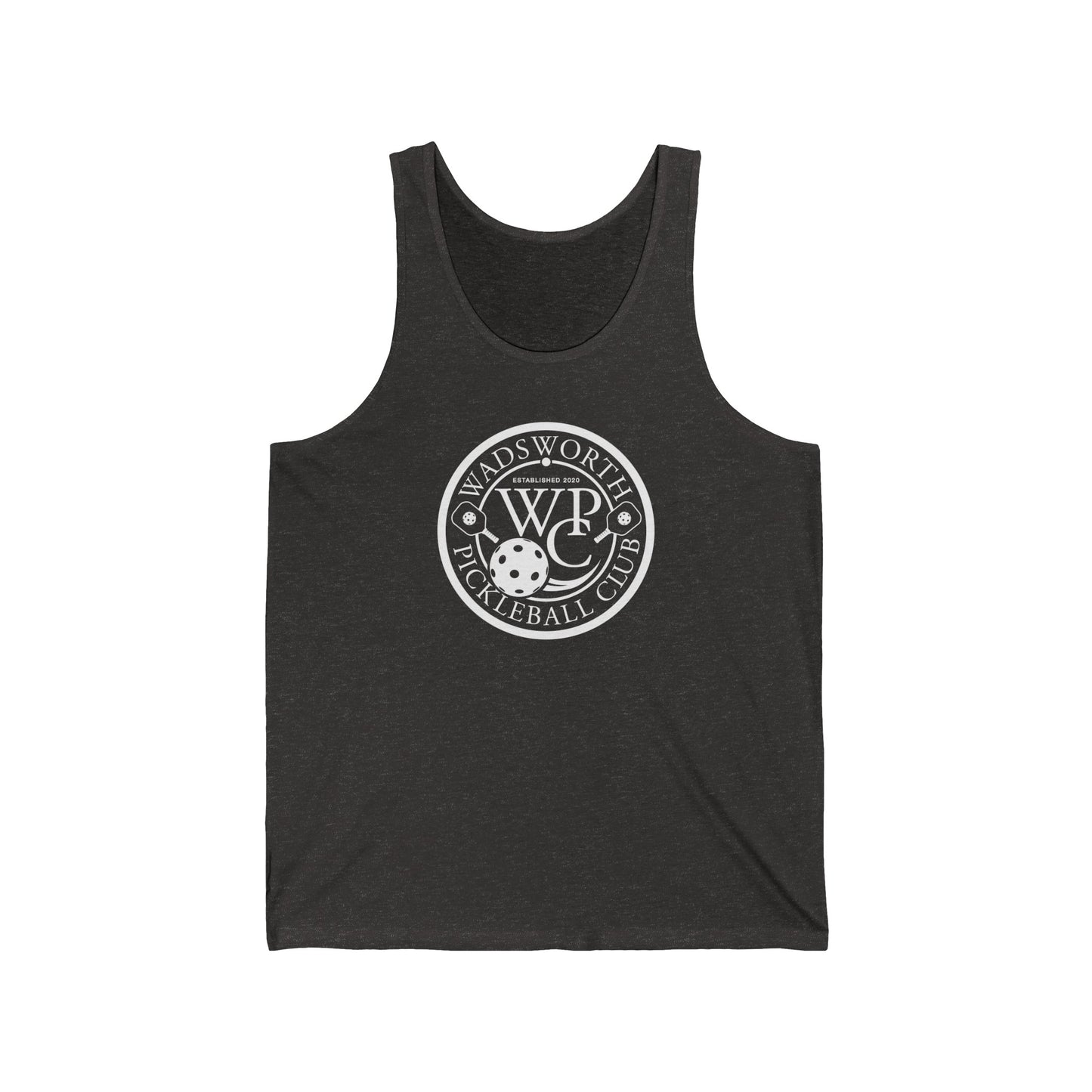 WPC WHITE-BLACK LOGO (FRONT & PICKLEBALL BACK) - Unisex Jersey Tank