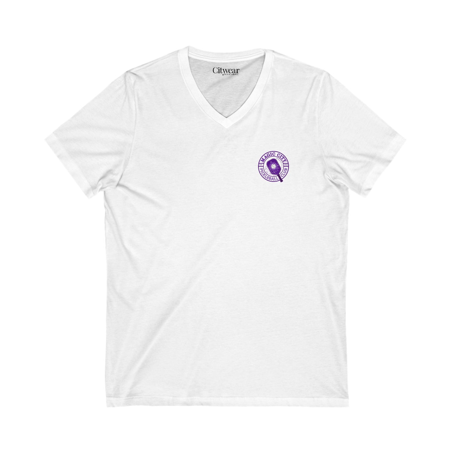 MCPC CIRCULAR LOGO (FRONT ONLY) Unisex Jersey Short Sleeve V-Neck Tee