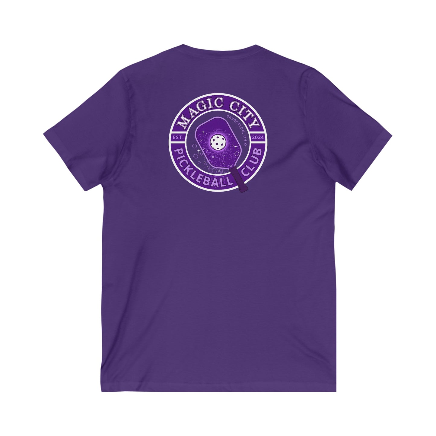 MCPC LOGOS (FRONT & BACK) - Unisex Jersey Short Sleeve V-Neck Tee