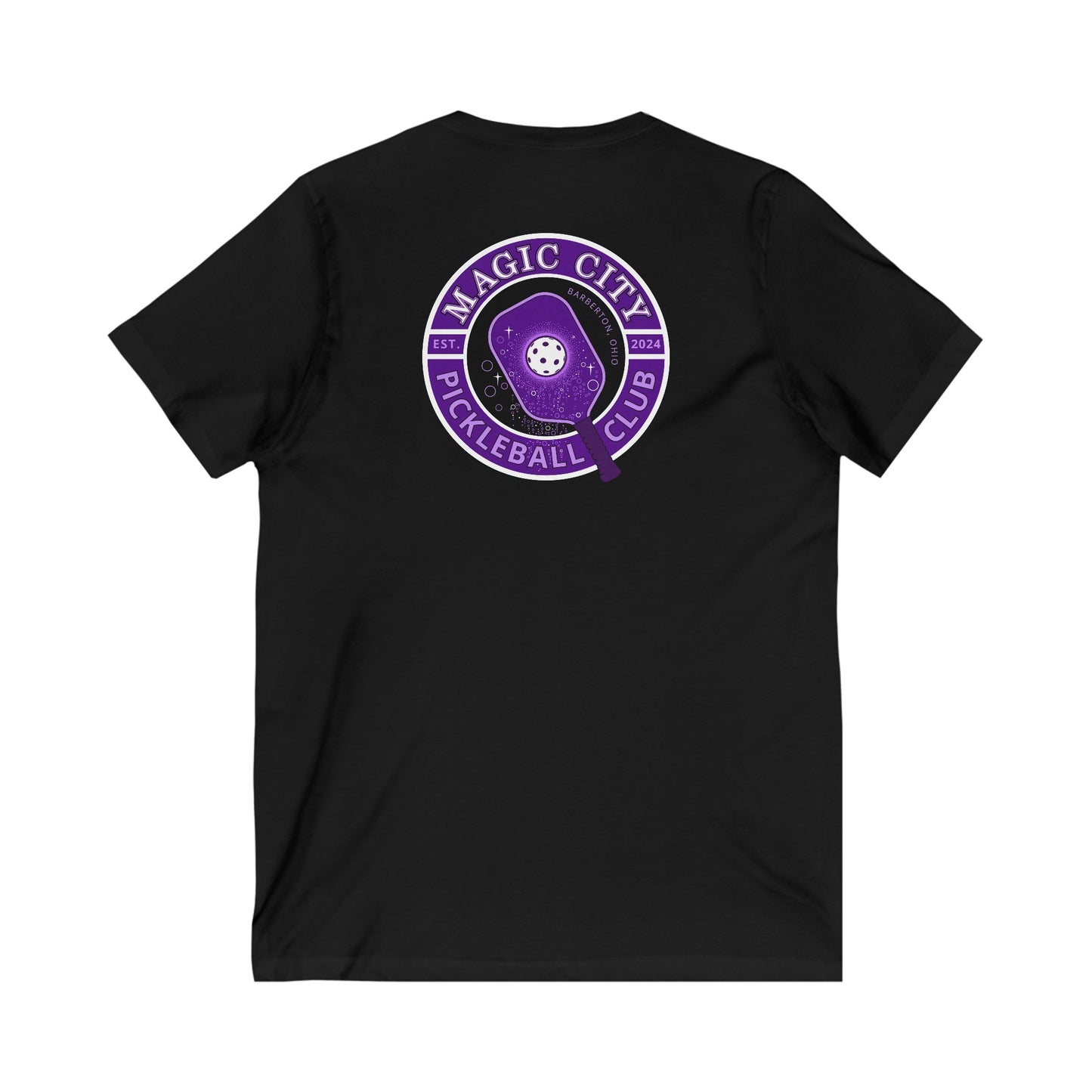 MCPC LOGOS (FRONT & BACK) - Unisex Jersey Short Sleeve V-Neck Tee