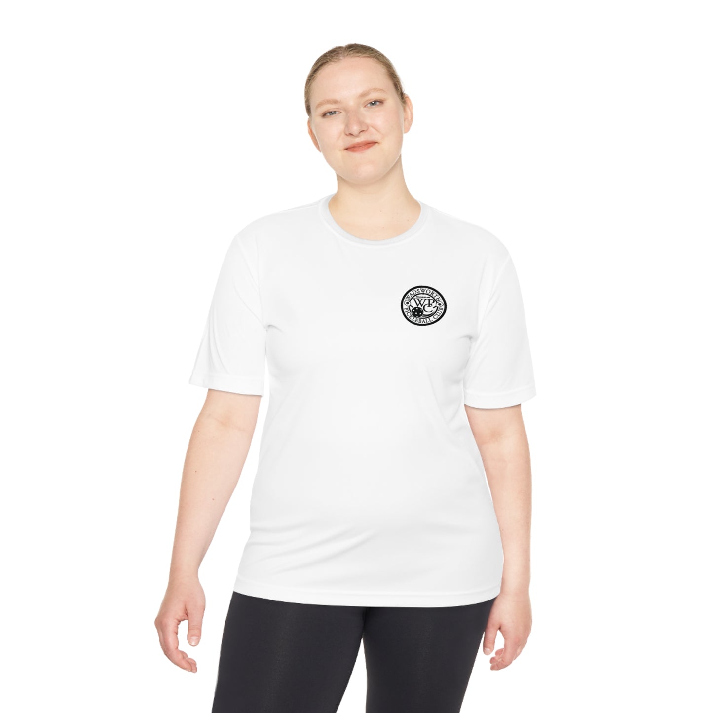 WPC BLACK-WHITE POCKET LOGO SPORT-TEK (FRONT & LOGO BACK) - Unisex Moisture Wicking Tee