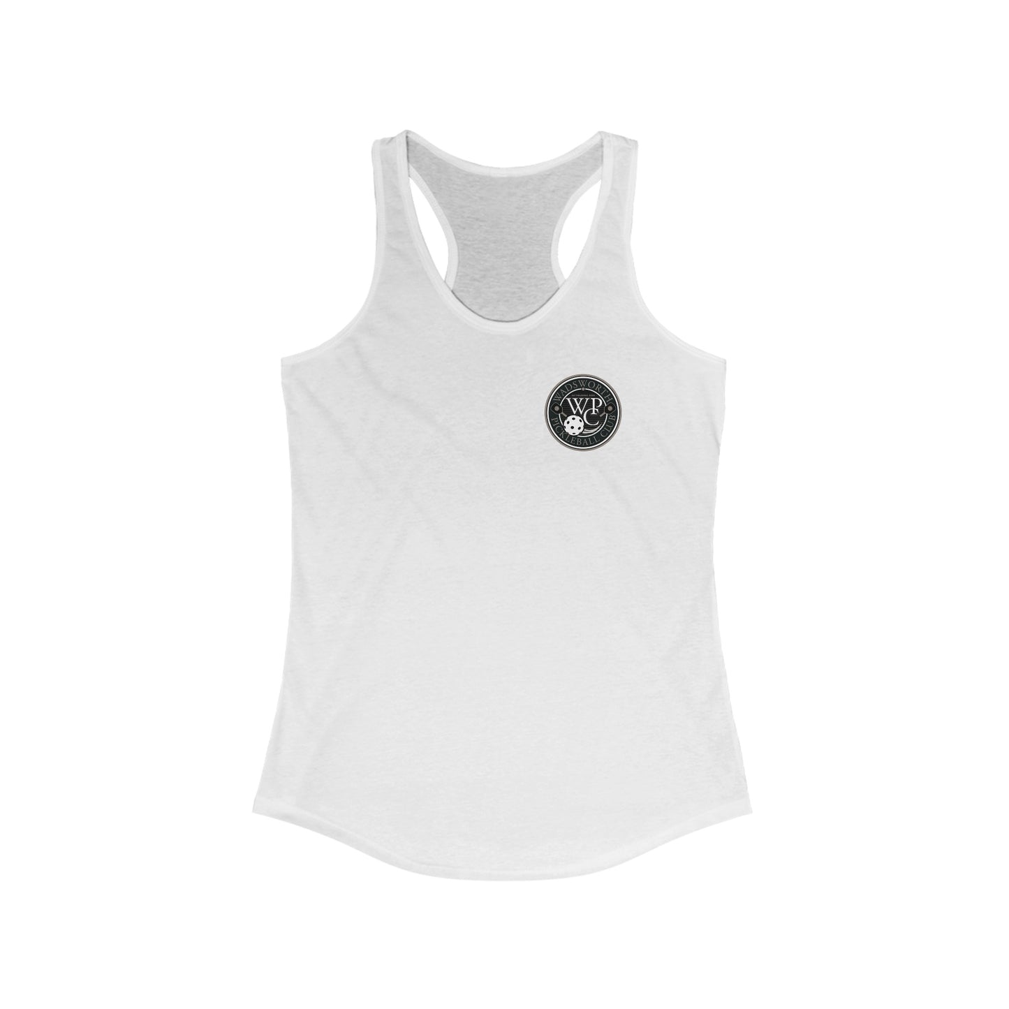 WPC GRAY POCKET LOGO (FRONT ONLY) Women's Ideal Racerback Tank